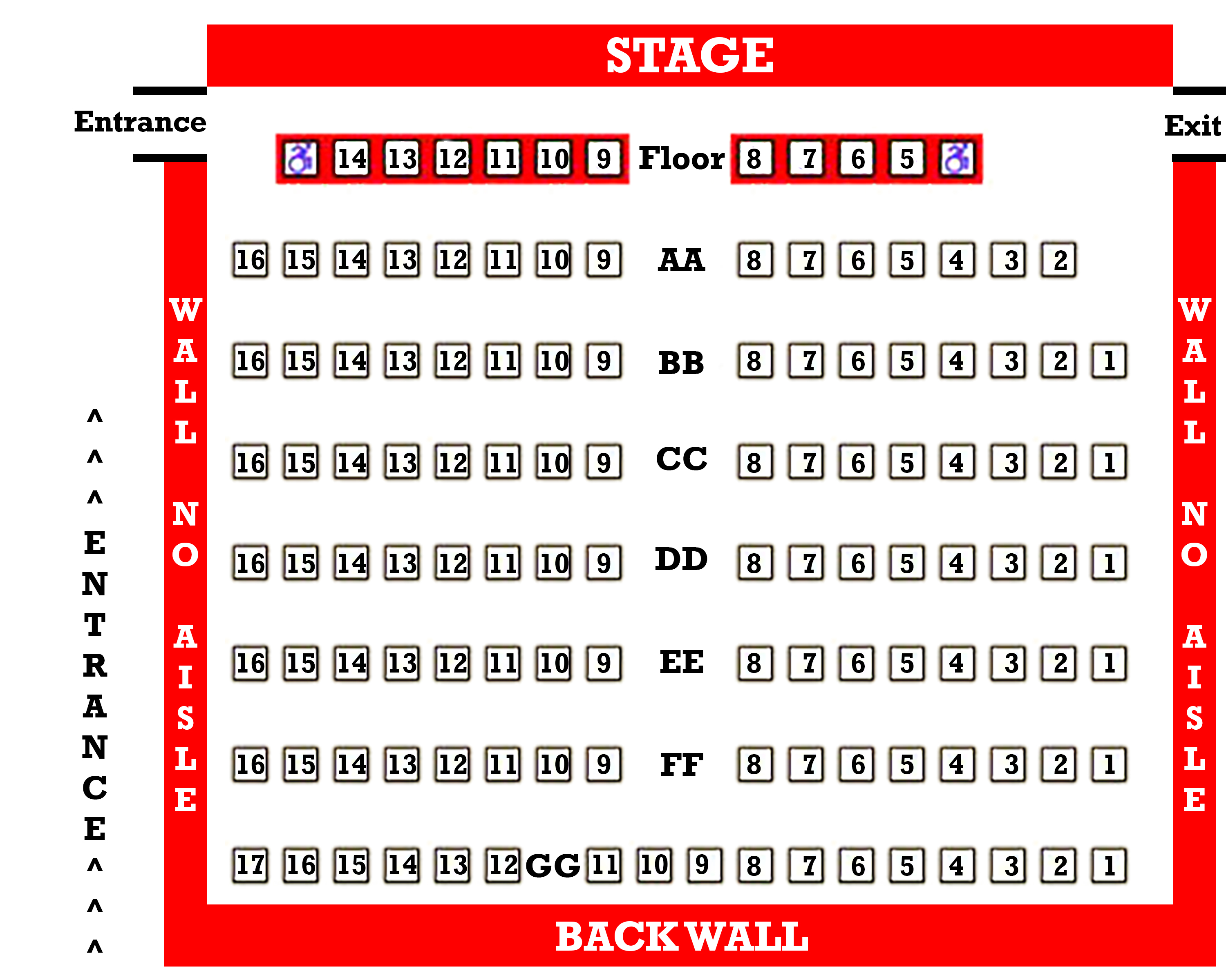 Mandell Seating Chart